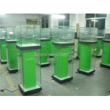 New Floor Standing Illuminating Glass Retail Store Commercial Mobile Cell Phone Display Showcase